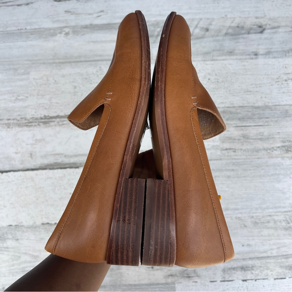 Madewell Brown Leather Loafers with Horse Design Shoes Size 9 - Picture 9 of 13